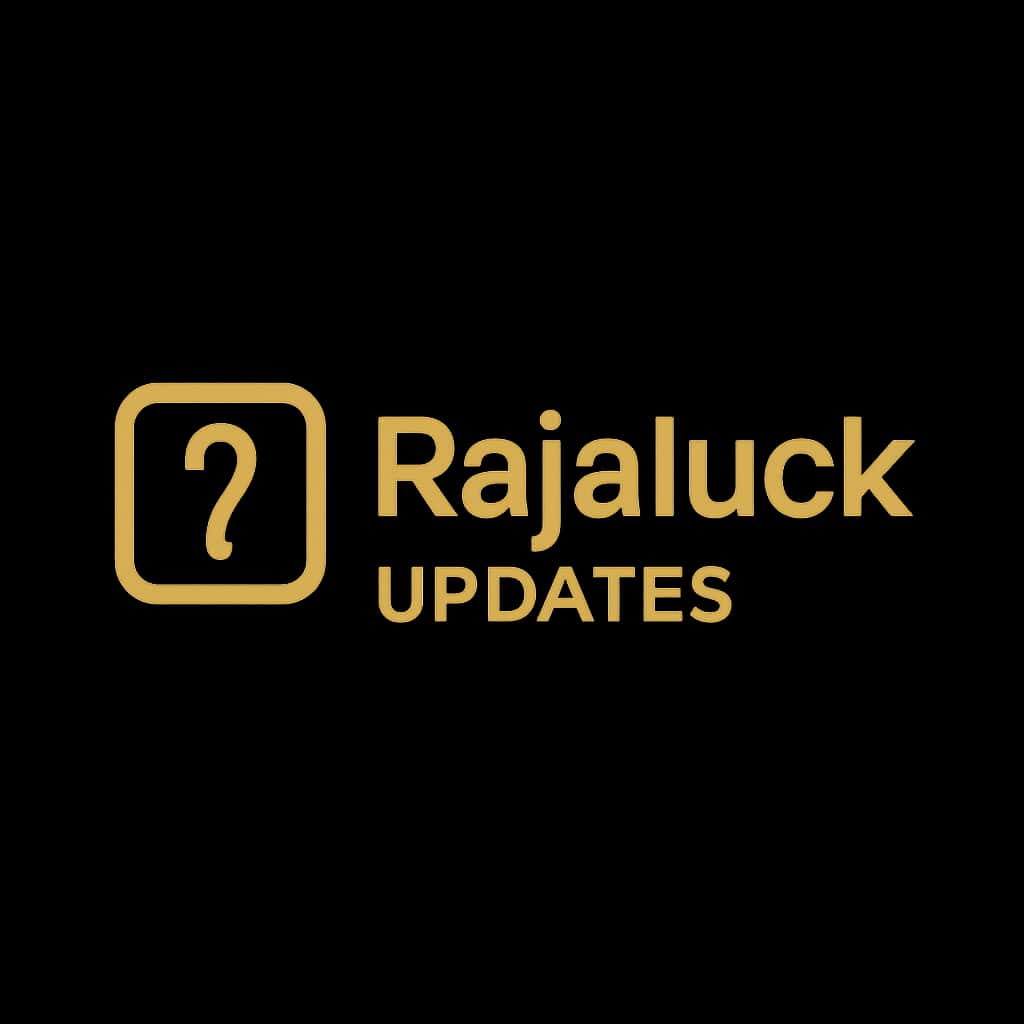 A professional badge representing Rajaluck Updates assistance and guidance.