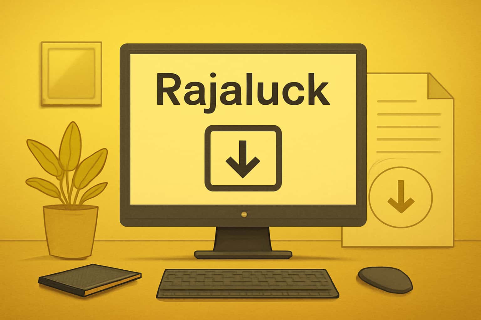 A visual representation of the Rajaluck Download process.
