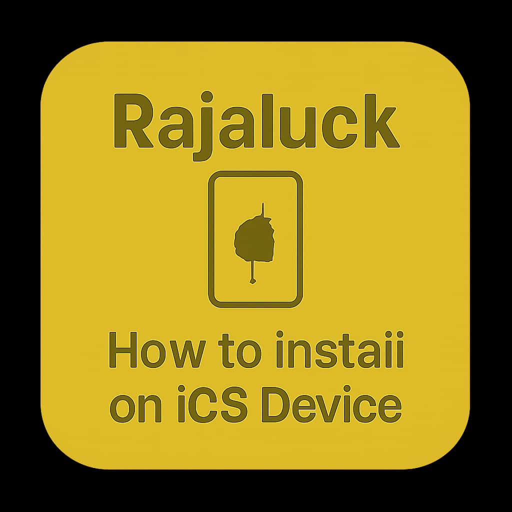 Icon representing Rajaluck installation guide for iOS.