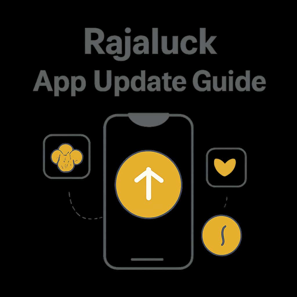 A diagram illustrating the update process of the Rajaluck App.