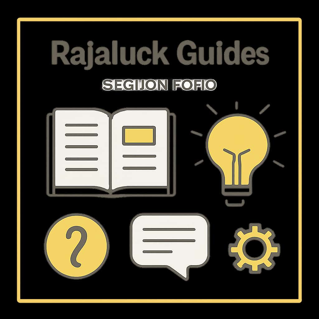An educational diagram outlining the features of Rajaluck Guides.