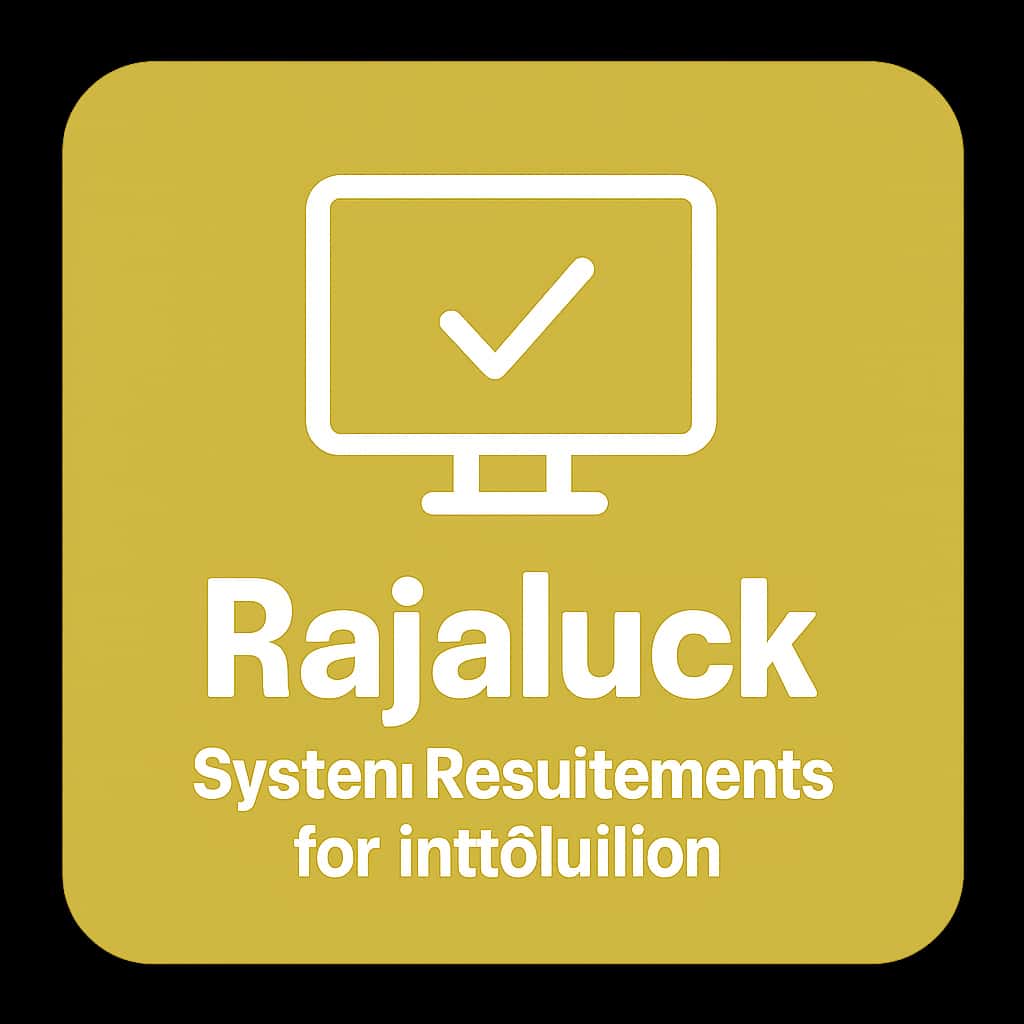 Badge representing Rajaluck System Requirements.