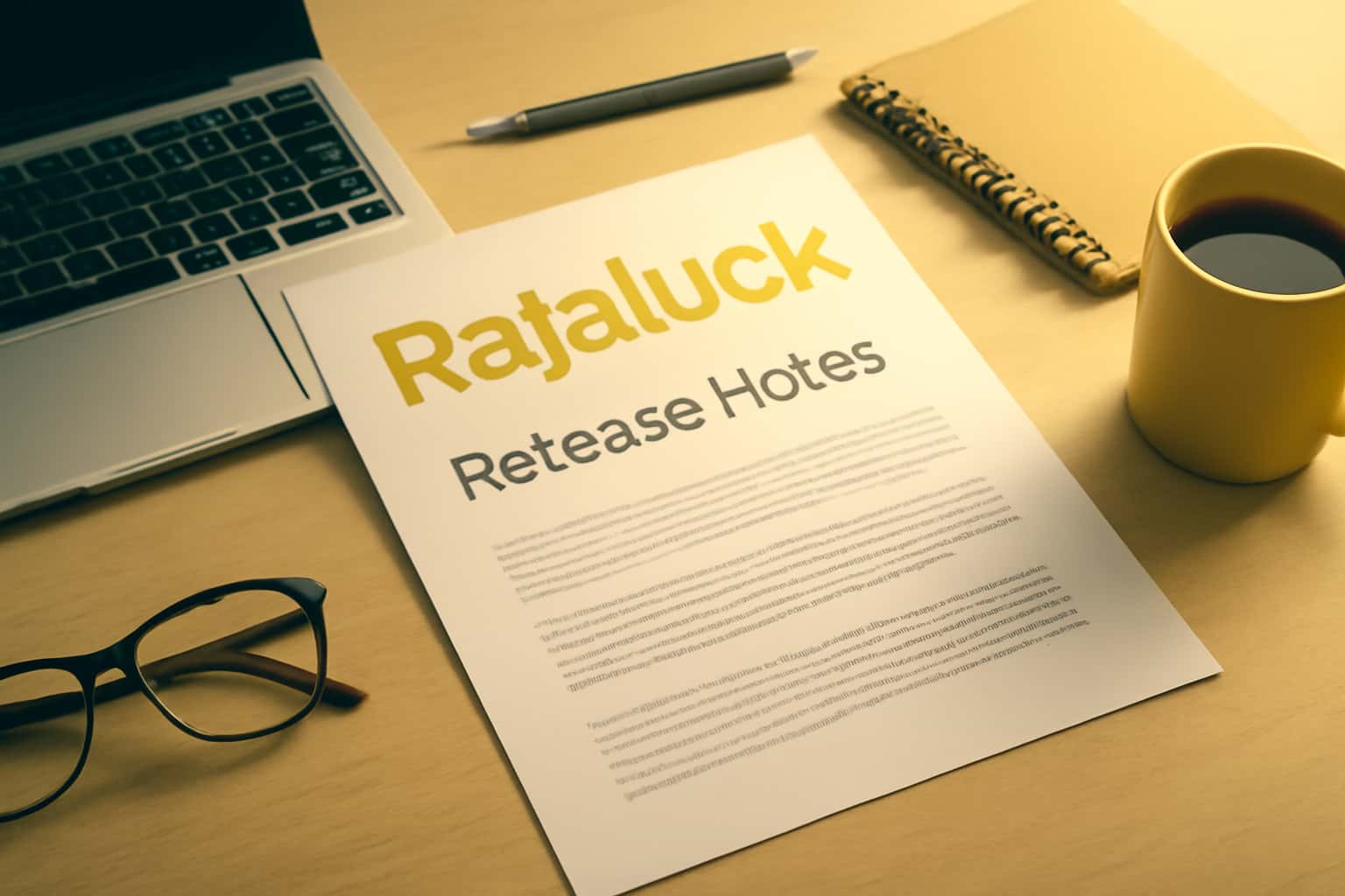 An informative scene showcasing Rajaluck Release Notes.