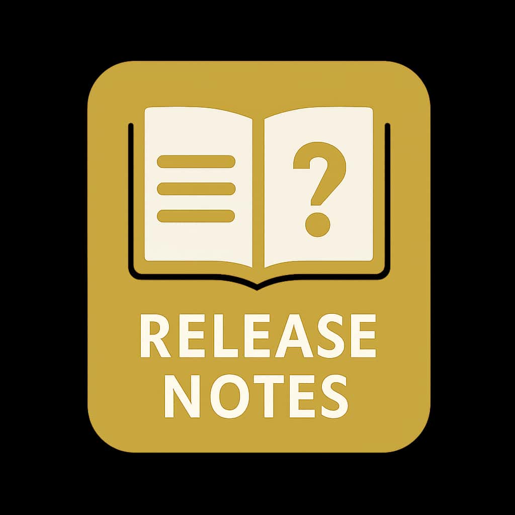 A badge representing Rajaluck Release Notes.